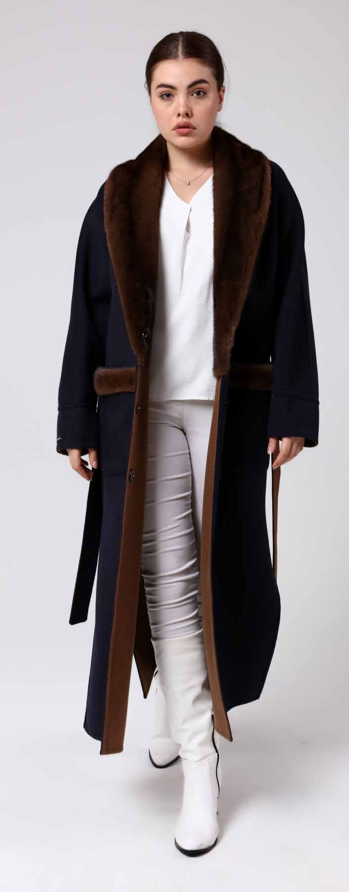 RODI Mink Fur Detailed Alpaca Overcoat